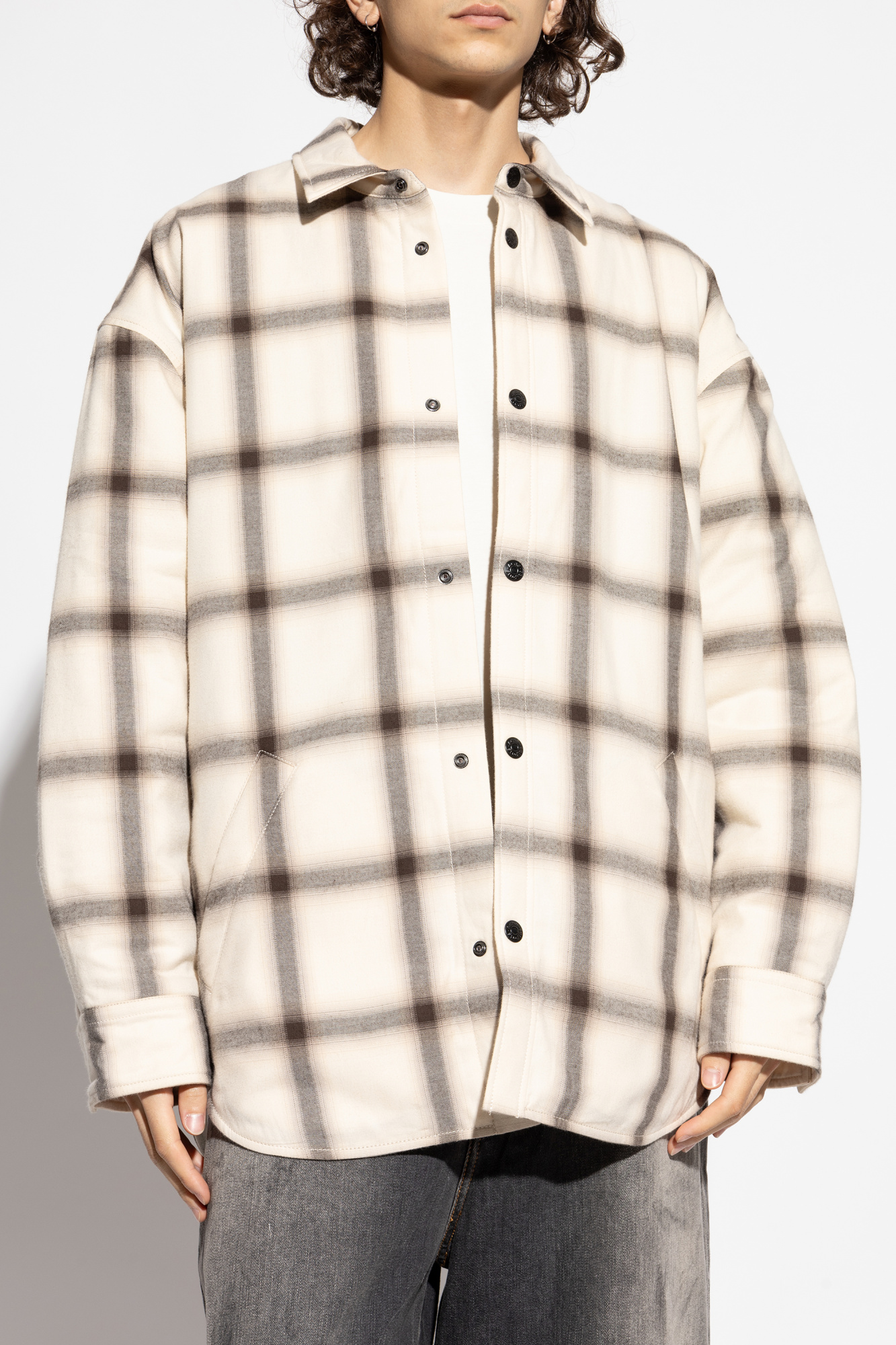 Acne Studios Quilted jacket with a plaid pattern | Men's